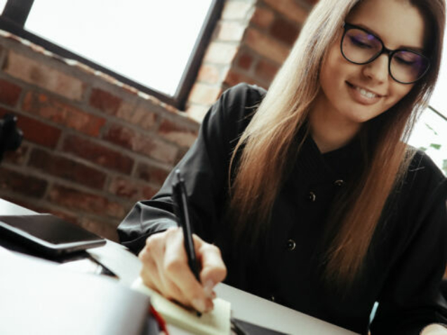 Job. Business woman in the office